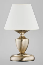   
                        
                        Настільна лампа ALFA (Польща) 35426    
                         у стилі Класика.  
                        Тип джерела світла: світлодіодна лампа, змінна.                                                 Кольори плафонів і підвісок: Білий.                         Матеріал: Тканина.                          фото 1